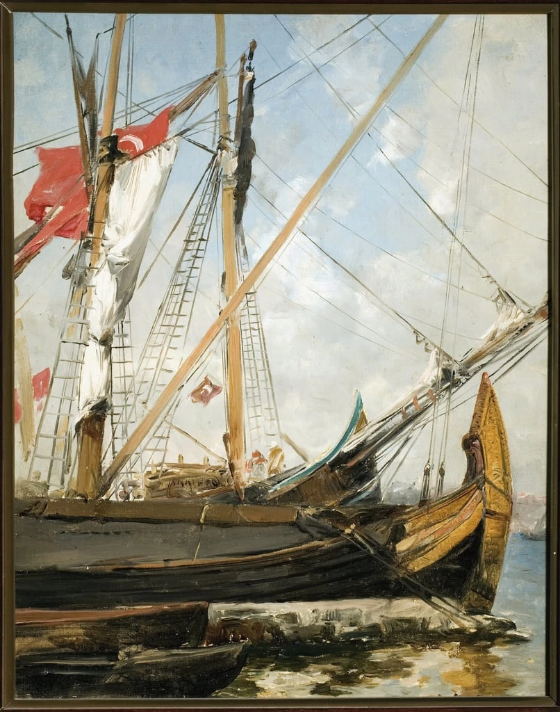 Barche a vela sul Bosforo - Galleria d'Arte Moderna, Musei Nervi, Genova